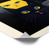 Kleurrijke Katten Kleurrijke Kat Attitude Poster (Hoek)