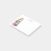 Kleurrijke Katten Knuffel Waterverf Grappig Kantoo Post-it® Notes (Schuin)
