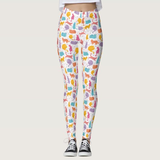 Kleurrijke katten Leggings (Voorkant)