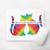 Kleurrijke katten muismat (Met muis)