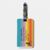 Kleurrijke katten op een fiets katten op fietsen t bagagelabel (Achterkant verticaal)