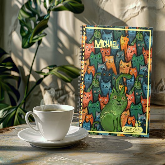 Kleurrijke Katten Patronen Notitieboek