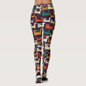 Kleurrijke katten Patroon leggings (Achterkant)
