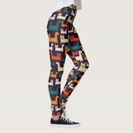 Kleurrijke katten Patroon leggings