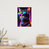 kleurrijke katten poster (Keuken)