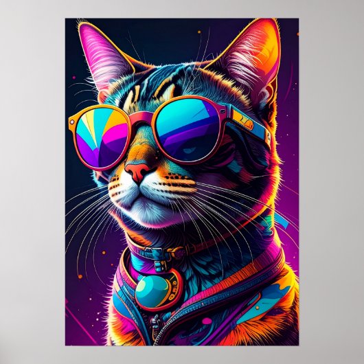 kleurrijke katten poster (Voorkant)
