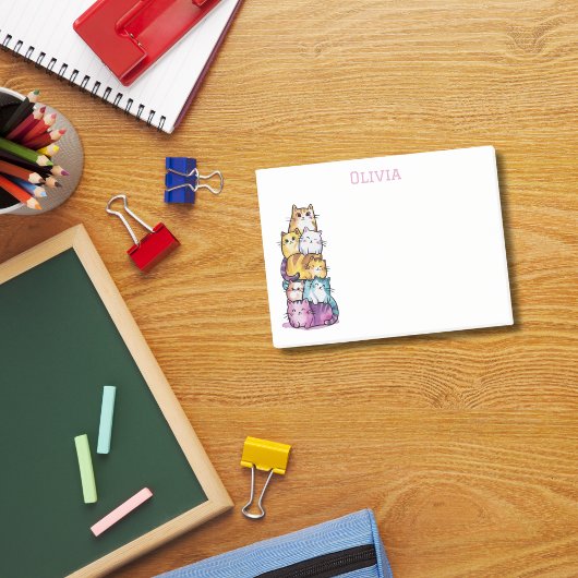 Kleurrijke Katten Schattigee Waterverf Grappige Ka Post-it® Notes