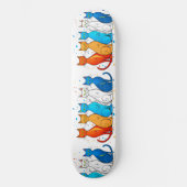 Kleurrijke Katten Skateboard Deck voor Kattenliefh (Voorkant)