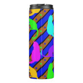 Kleurrijke Katten strepen en polkadots Dierlijke k Thermosbeker (Achterkant)