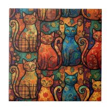 Kleurrijke katten