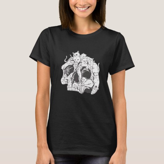 Kleurrijke katten van verbeelding t-shirt (Voorkant)