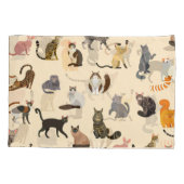 Kleurrijke katten: verschillende rassen patroon kussensloop (Achterkant)