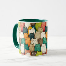 Kleurrijke katten | Verticale Cartoon Art