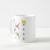 kleurrijke katten voor kattenreders en kattendekse koffiemok (Voorkant links)