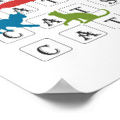 kleurrijke katten voor kattenreders en kattendekse poster (Hoek)