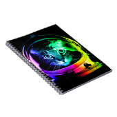 Kleurrijke kattenastronaut notitieboek (Rechterzijde)