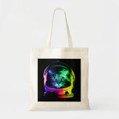 Kleurrijke kattenastronaut tote bag (Voorkant)