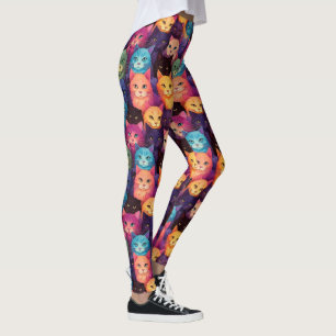 Kleurrijke Kattenleggingen voor Kattenliefhebbers Leggings