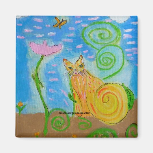Kleurrijke kattenmagneet van Venus Magneet (Voorkant)