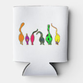 Kleurrijke kattenpeuken blikjeskoeler (Voorkant)