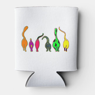 Kleurrijke kattenpeuken blikjeskoeler