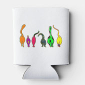 Kleurrijke kattenpeuken blikjeskoeler (Achterkant)