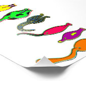 Kleurrijke kattenpeuken foto afdruk (Hoek)