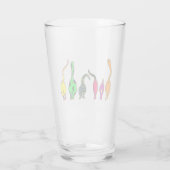 Kleurrijke kattenpeuken glas (Achterkant)