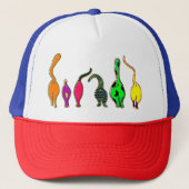 Kleurrijke kattenpeuken trucker pet (Voorkant)