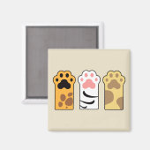 Kleurrijke kattenpoten magneet (Voorkant / Achterkant)