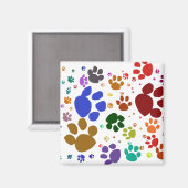 kleurrijke kattenpoten magneet (Voorkant / Achterkant)