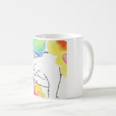 Kleurrijke Kattenschets Koffiemok (Voorkant rechts)