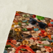 Kleurrijke kauwgom strandlaken (In situ)