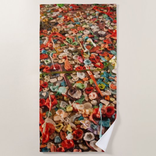 Kleurrijke kauwgom strandlaken (Voorkant)