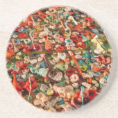 Kleurrijke kauwgom zandsteen onderzetter (Voorkant)