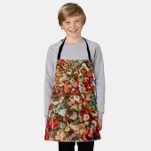 Kleurrijke kauwgomkunst schort (Gedragen)