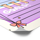 kleurrijke kawaii dagelijkse planner poster (Hoek)