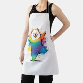 Kleurrijke Kawaii Dancing Chow Chow Schort (Insitu)