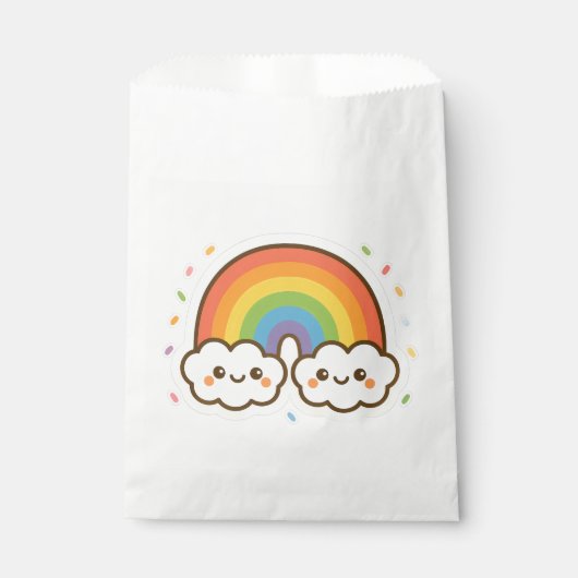 Kleurrijke Kawaii Rainbow Pride Bedankzakje (Voorkant)