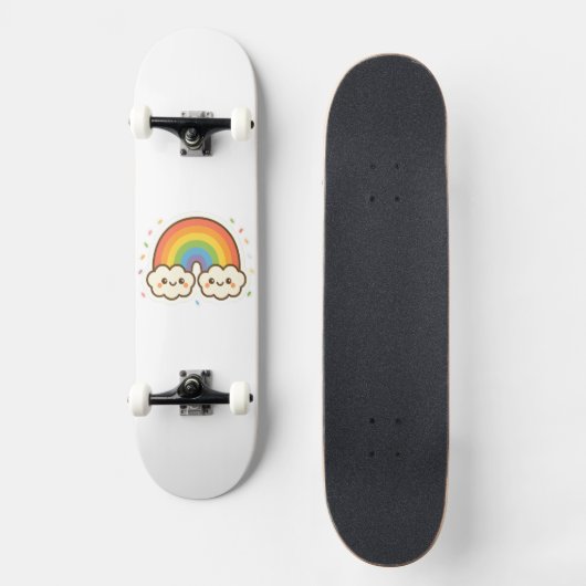 Kleurrijke Kawaii Rainbow Pride Persoonlijk Skateboard (Voorkant)