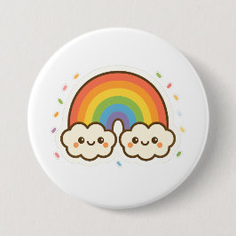 Kleurrijke Kawaii Rainbow Pride Ronde Button 7,6 Cm