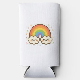 Kleurrijke Kawaii Rainbow Pride Seltzer Blikjeskoeler