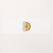 Kleurrijke Kawaii Rainbow Pride Yogamat (Achterkant (horizontaal))