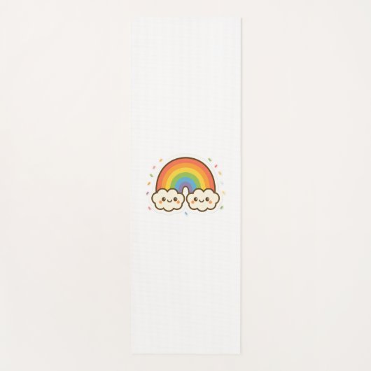 Kleurrijke Kawaii Rainbow Pride Yogamat (Voorkant)
