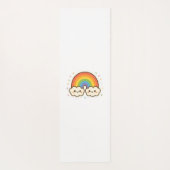 Kleurrijke Kawaii Rainbow Pride Yogamat (Achterkant)