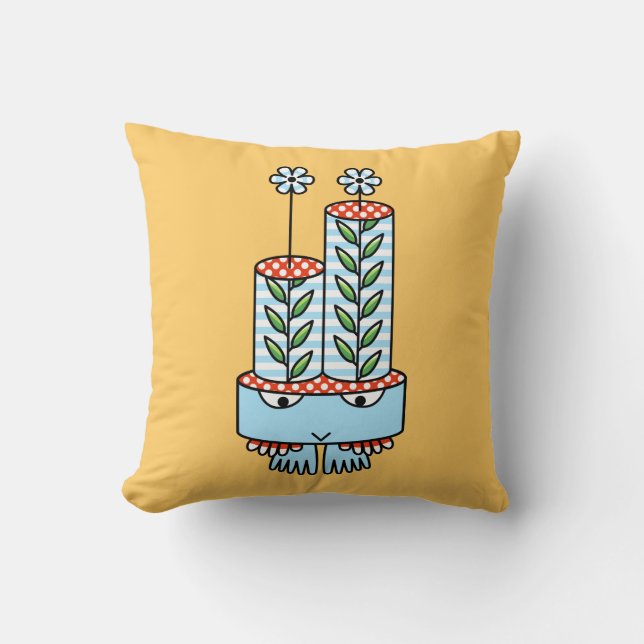 Kleurrijke kawaii schattige cartoon karakter kusse kussen (Voorkant)