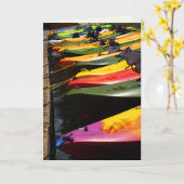 Kleurrijke Kayaks, blanco binnenin Kaart (Gele Bloem)