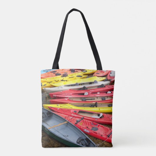 kleurrijke Kayaks Tote Bag (Achterkant)