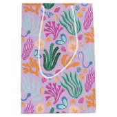 Kleurrijke Kelp en Shells Gift Bag Medium Cadeauzakje (Voorkant)