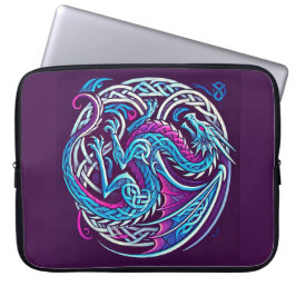 Kleurrijke Keltische draak ook Laptop Sleeve